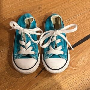 Converse Kids Turquoise Sneakers with White Laces